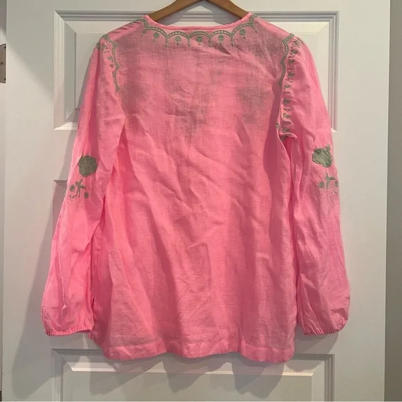 LILLY PULITZER Coby Linen Tunic Pink/Green Size Small
EUC - Picture 4 of 6